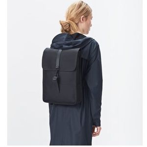 NWT Rains Black Waterproof Backpack Mini